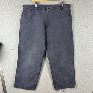 VTG Carhartt Mens Sz 38x26 Midnight Canvas Straight Trail Pants USA‎ WU3092